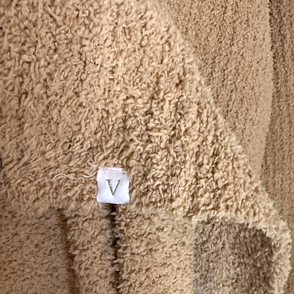 Victoria's Secret Camel Quarter Zip-Up Fleece Sweater Sweatshirt Top - Picture 6 of 7